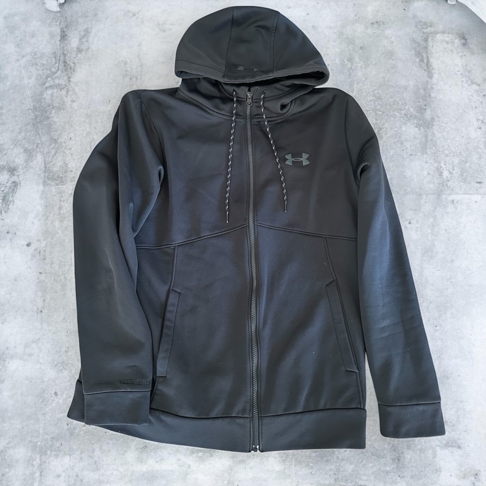 Under Armour Black Men's Performance Full-Zip Hoodie Jacket